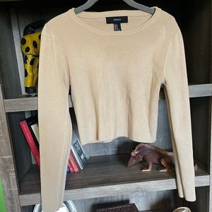 Tan Cropped Sweater